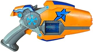 Slugterra Eli's Megamorph Blaster, Pistola de Juguete, Lanzador de Dardos Infantil con diseño de la Serie de Dibujos, con 8 Dardos de Espuma, Lanza a 9 Metros de Distancia, Bizak (64410006)