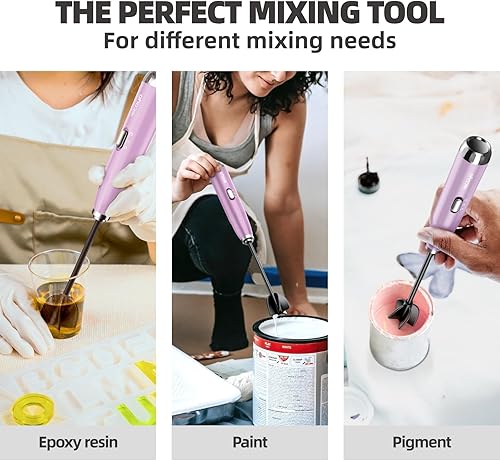 Miniatura 7 de ISTOYO Mezclador de resina de alta calidad, batería de mano, mezclador de epoxi para guardar tu muñeca, mezclador de resina epoxi, moldes de resina