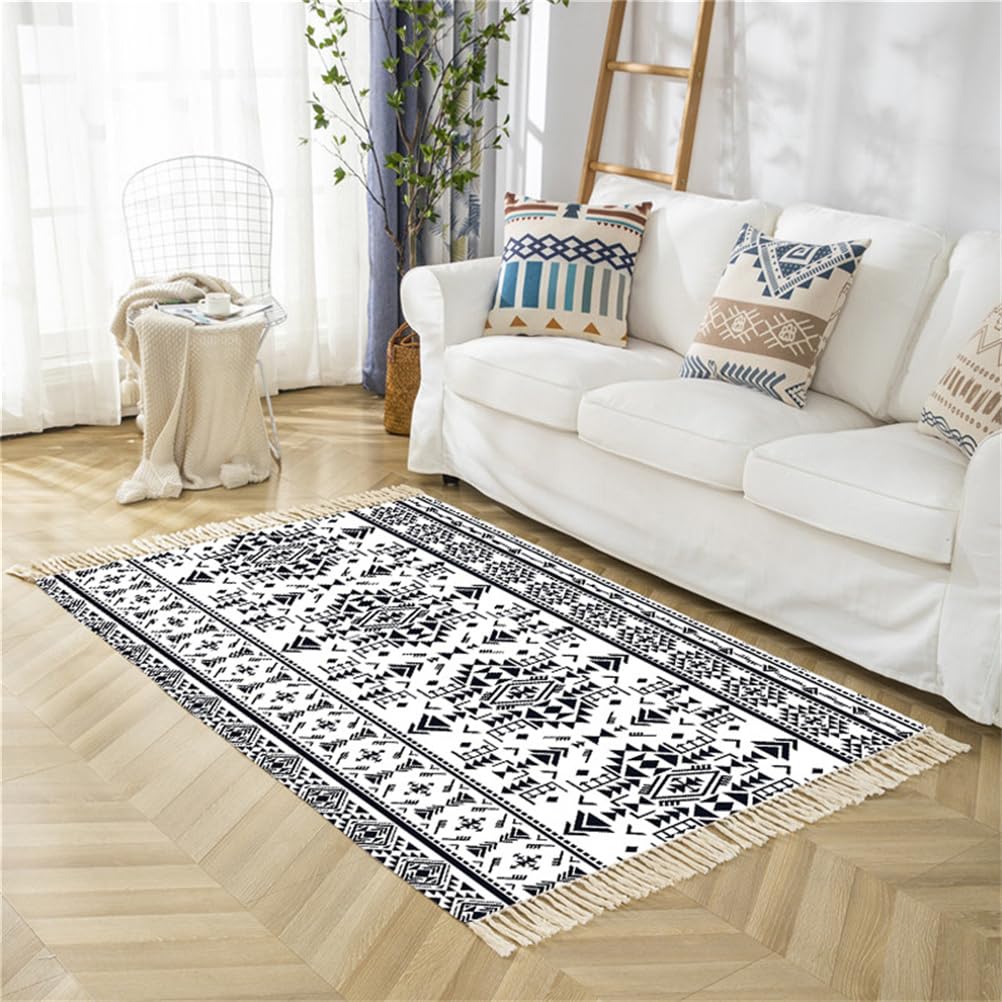 Tapis géométriques lavables antidérapants contre les glissades