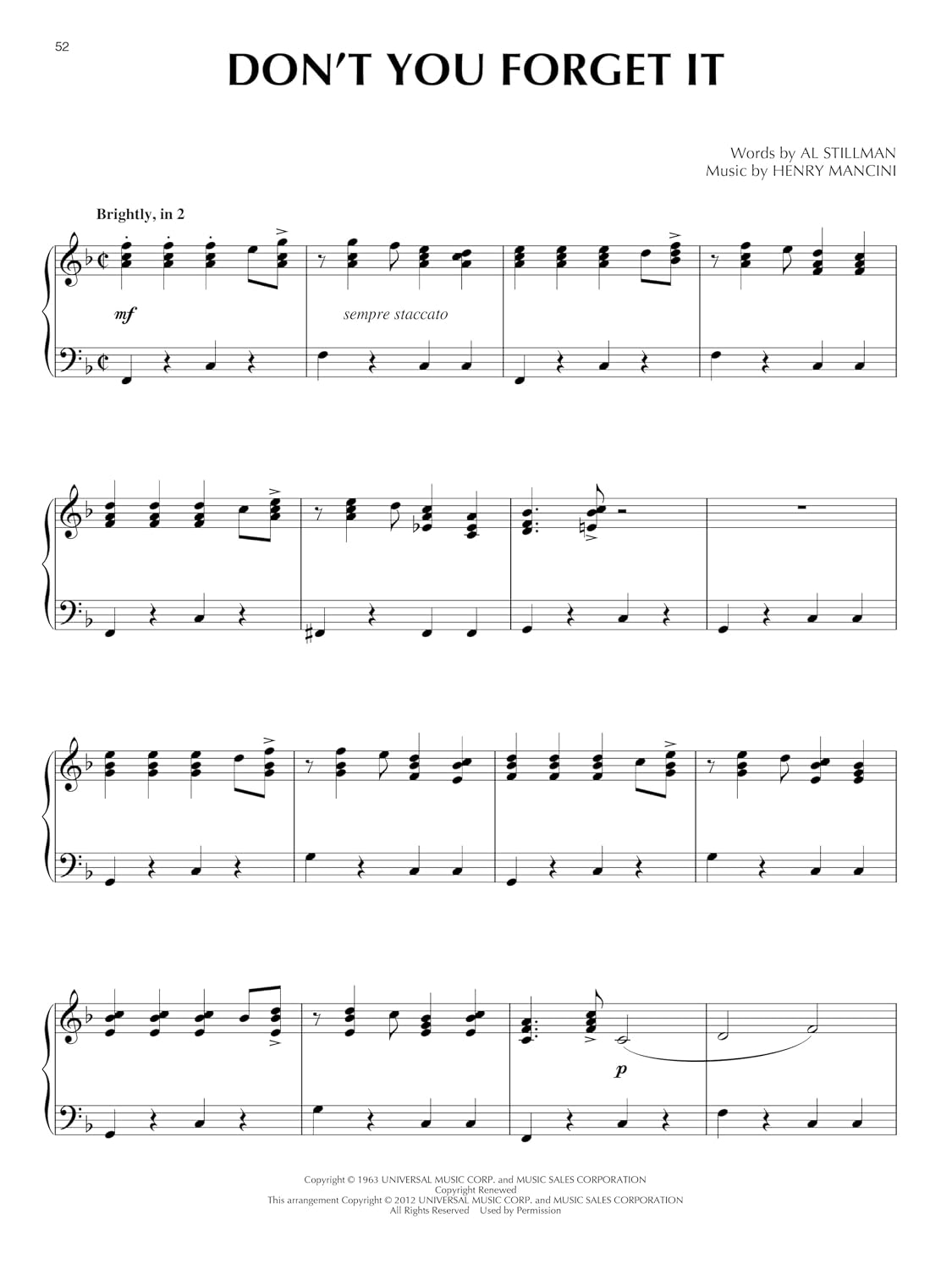 Henry Mancini Piano Solos | 30+ Movie and TV Hits | Iconic Mancini Music Arrangements for Piano Solo | Easy to Play Piano Sheet Music | Classic Movie Soundtracks