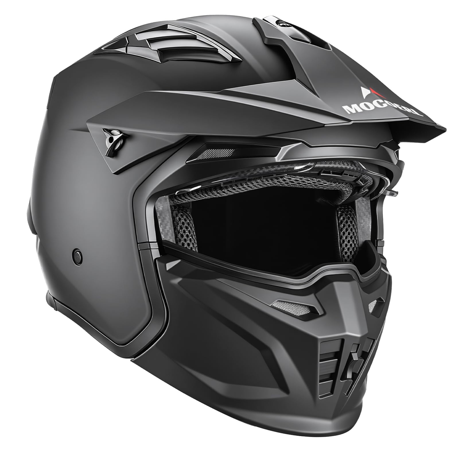 Casco Streetfighter | Certificato ECE 22.06 | Casco Jet con visiera parasole a scomparsa | Per scooter, moto e ciclomotori