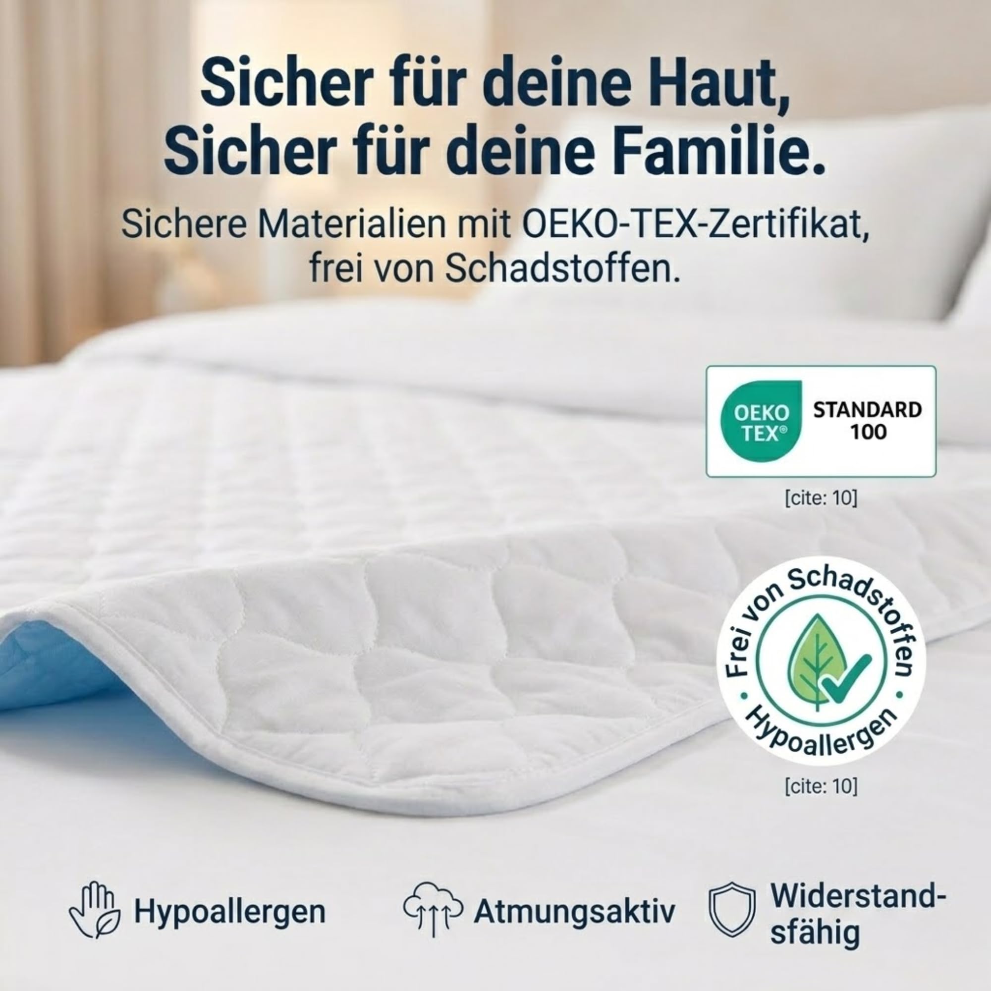 Bettauflagen für Erwachsene mit Flügeln (2er-Pack) – Matratzenschoner 135x85 cm, 4-lagig, waschbar, wasserdicht, saugfähig und wiederverwendbar, Matratzenschutz bei Inkontinenz