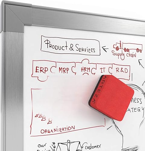 Miniatura 8 de Arteza Borradores magnéticos de espuma de borrado en seco, juego de 10, forma ergonómica con almohadilla de fieltro gruesa, suministros de oficina