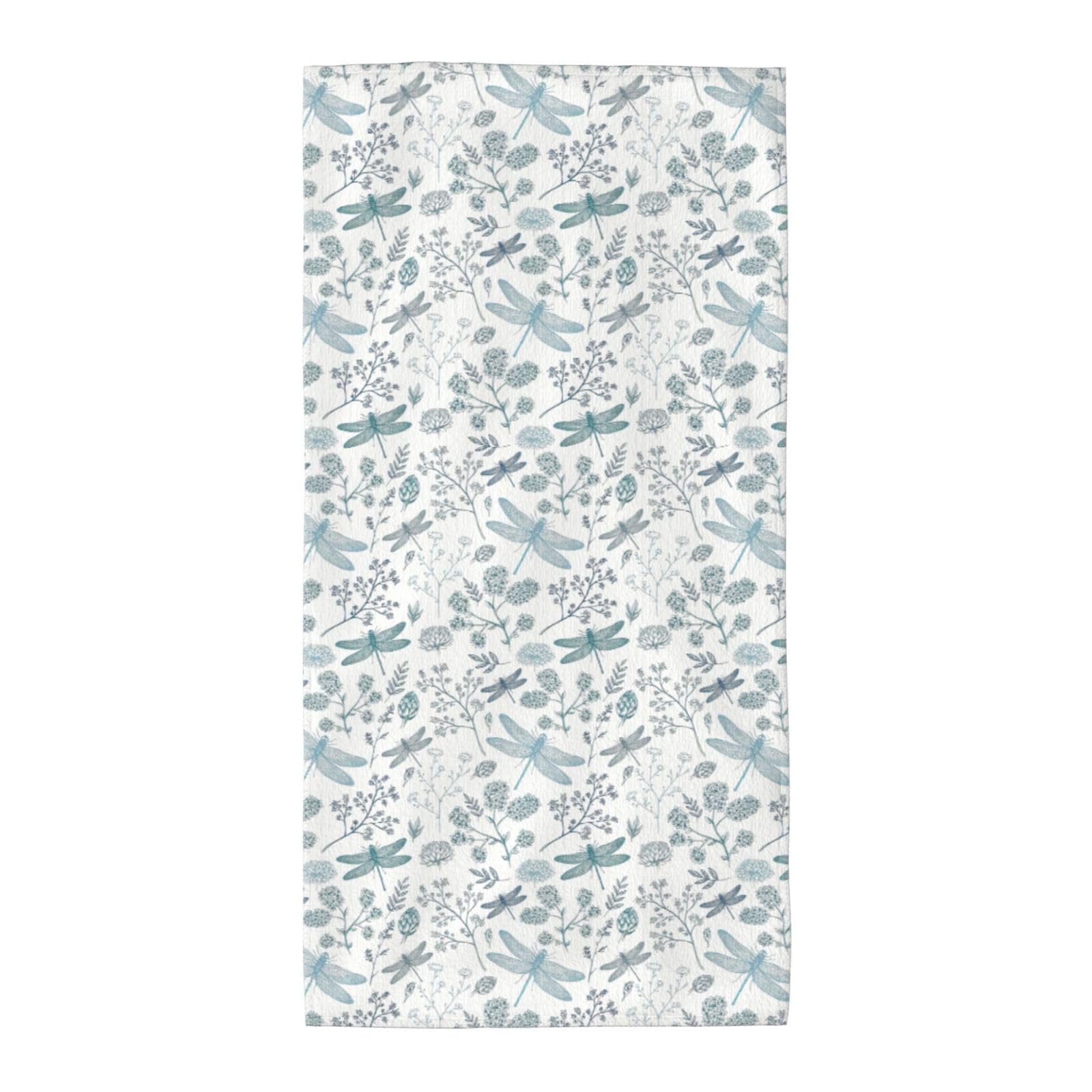 SDEGTHO Dragonfly Flower Fashion Printed Bath Towel High Water Absorption For Hiking Trip