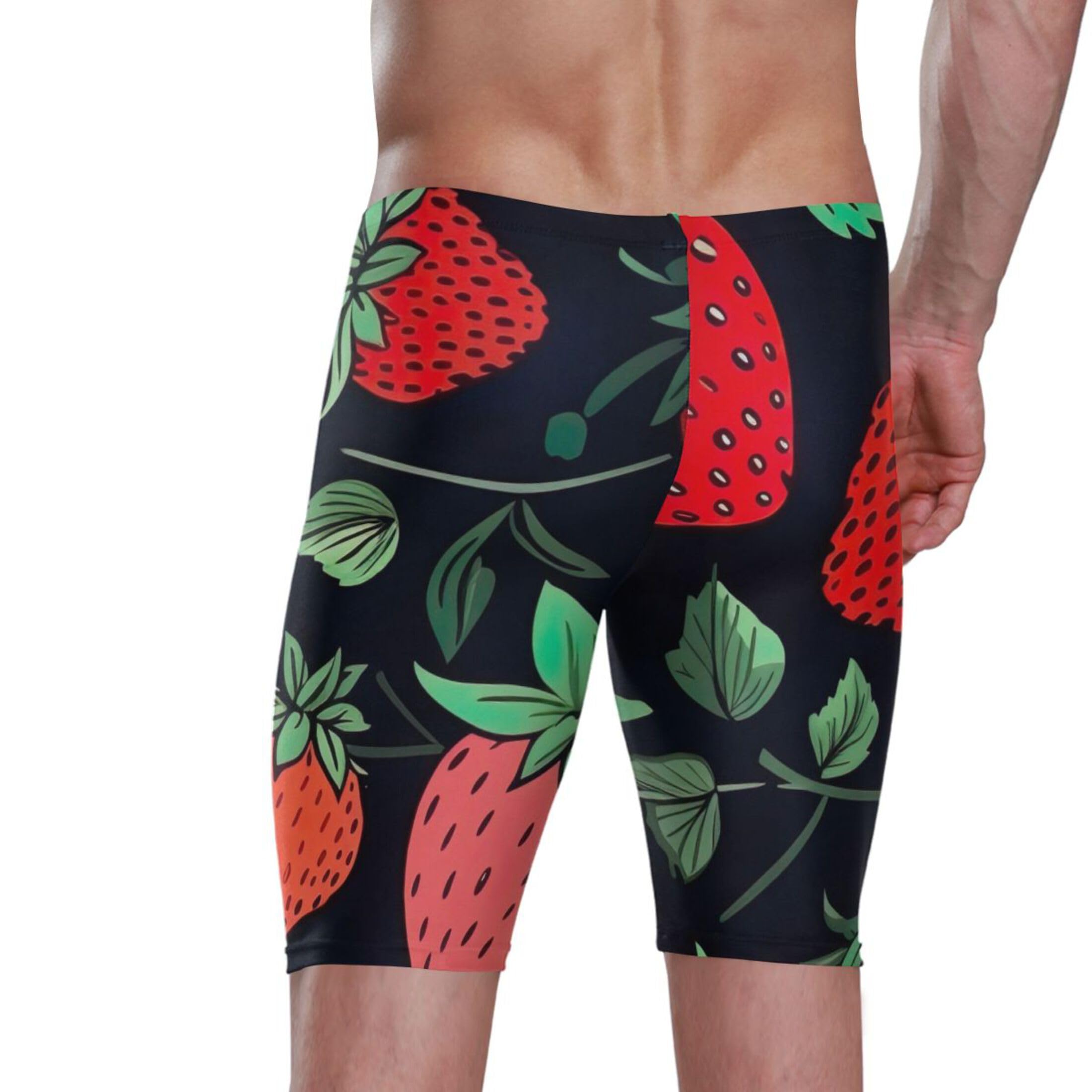 UMIRIKO Strawberry Fruit Men's Swim Jammers Swimsuit M B0401836