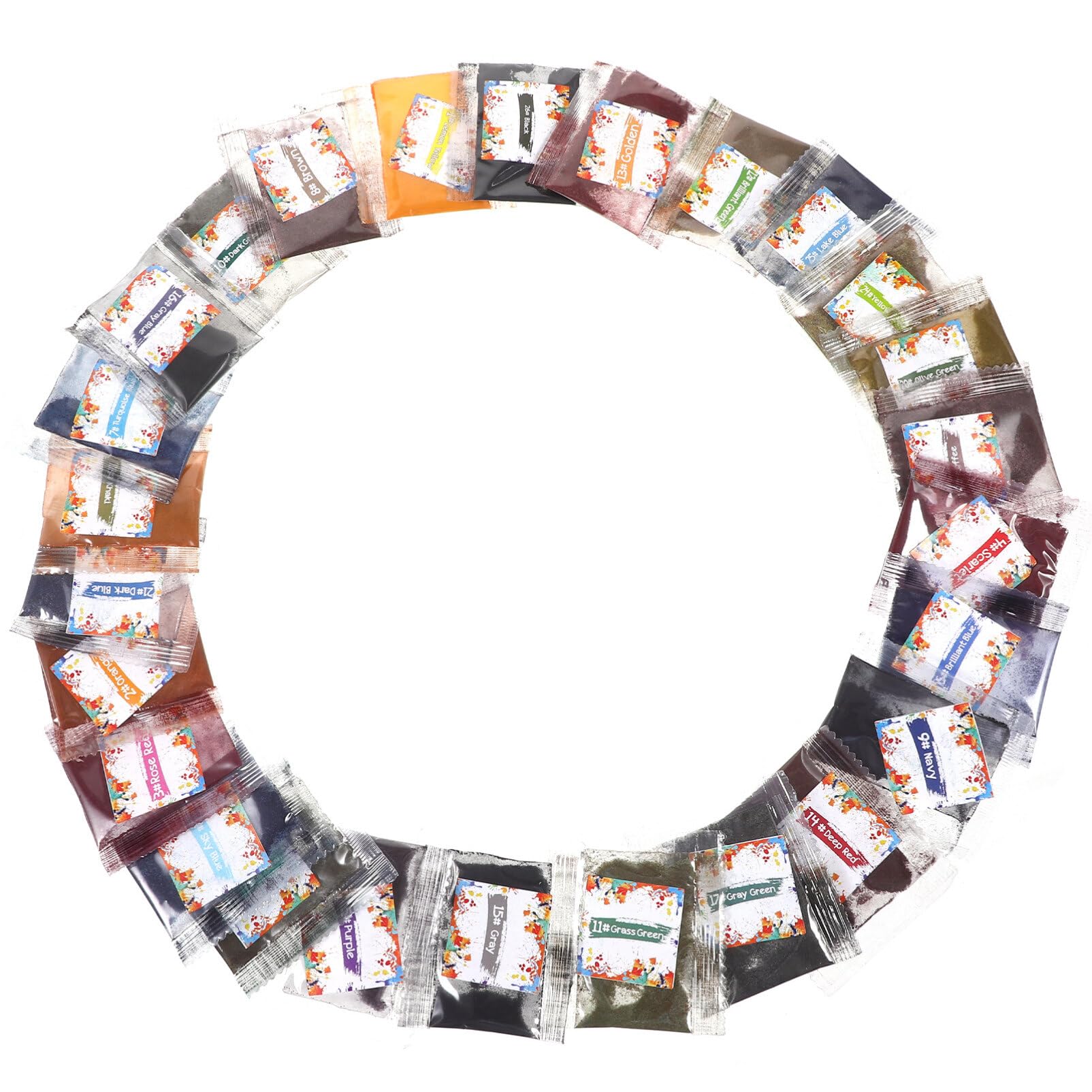 LALAFINA 26pcs Tie Dye Pigment Powder Kit for DIY Bulk Dyeing Supplies Non-Fading Fabric Dyeing