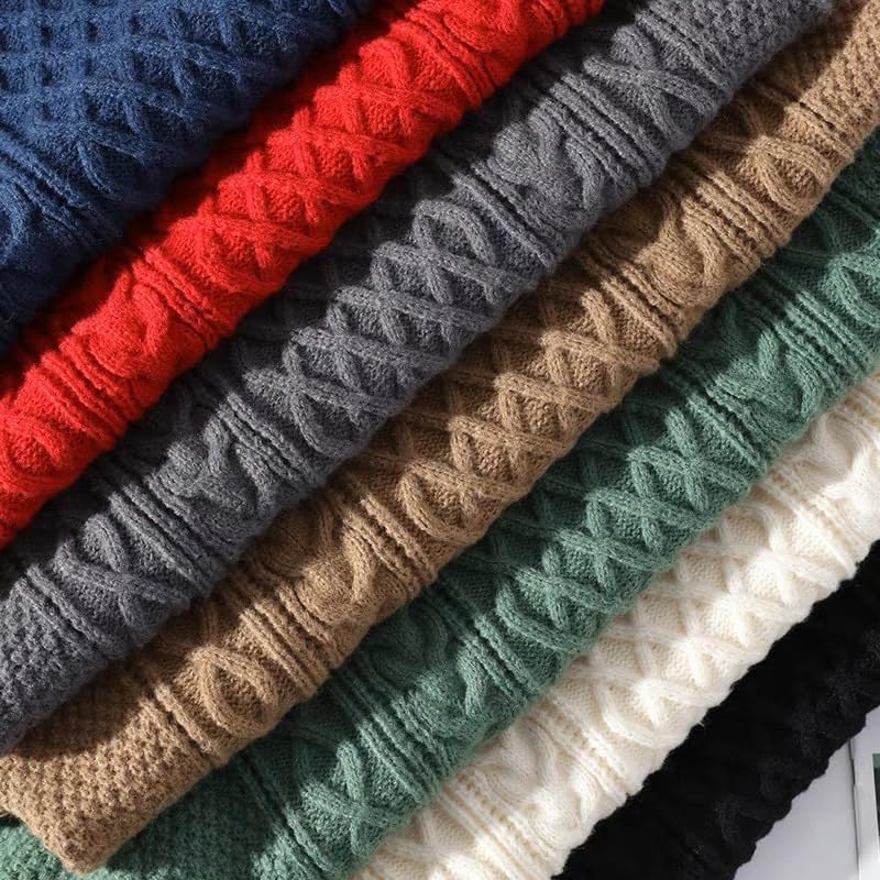 Aelfric Eden Cable Knit Sweater Women Vintage Chunky Cream Sweater Men Woven Crewneck Knitted Pullover greenhttps://t.corp.amazon.com/V1281694436/overview - Image 2