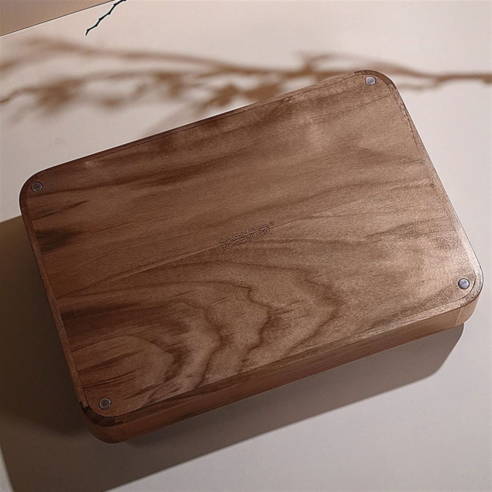 Bandeja Rectangular de Madera de Lujo para Servir, Multifuncional para el té de la Tarde y el café, Bandeja Decorativa Grande para reuniones Familiares (M)