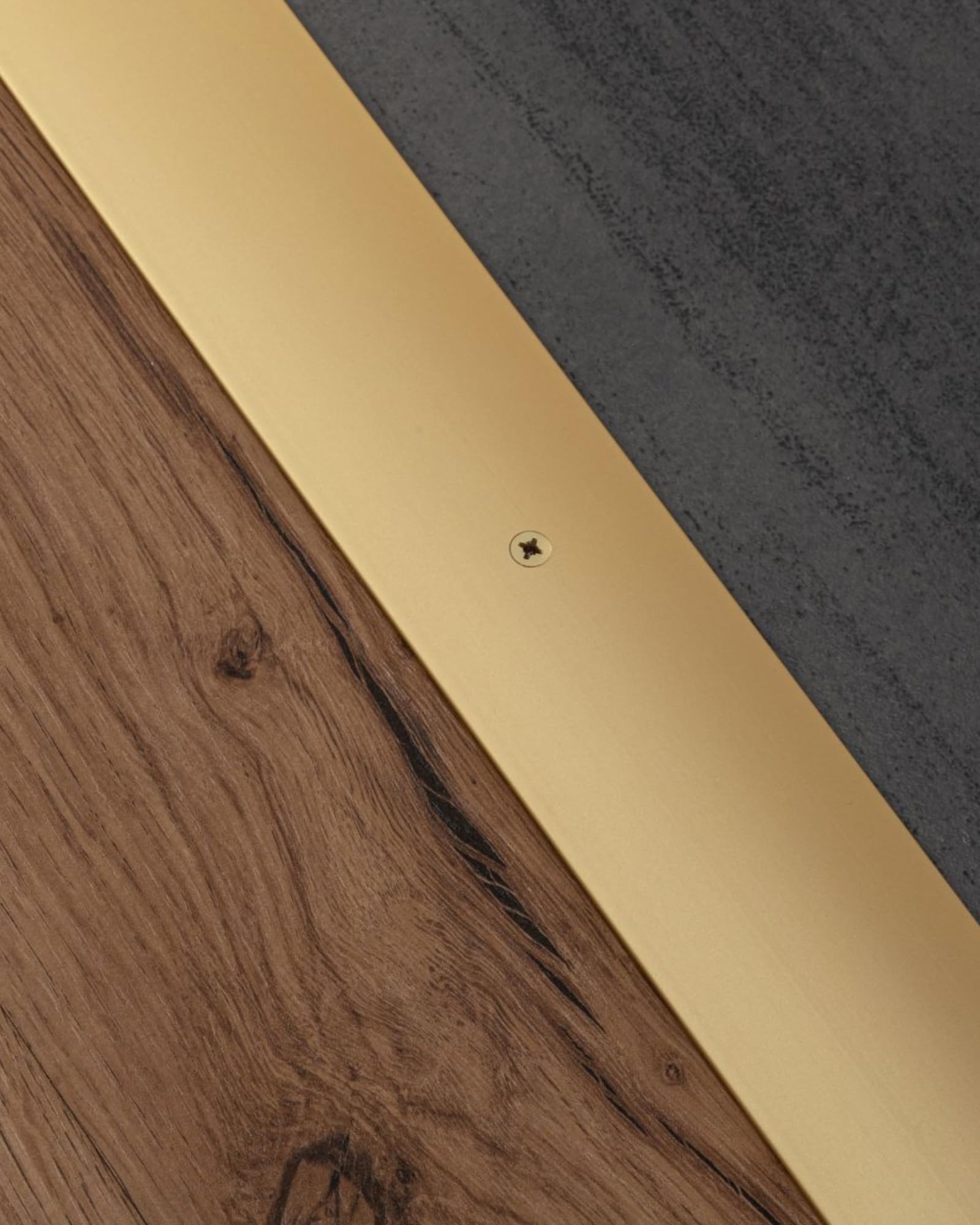 Gedotec Übergangsprofil Laminat - Vinyl Übergangs-Schiene gelocht Bodenprofil gewölbt | Türschwelle zum Schrauben | Alu Messing eloxiert | Profil 50 x 2000 mm | 1 Stück Teppichschiene