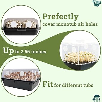 Monotub Adhesive Filter Disks, 30 PCS 2.5 Monotub Filter Discs for Mushroom Growing Supplies, Replacements 2mm Thick Synthetic Adhesive Filtration Pads Compatible with Mushroom Mono Tub