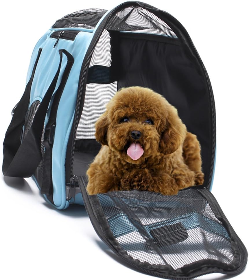 Display4top 43cm x 20cm x 28cm Pet Travel Carrier Comfort Expandable