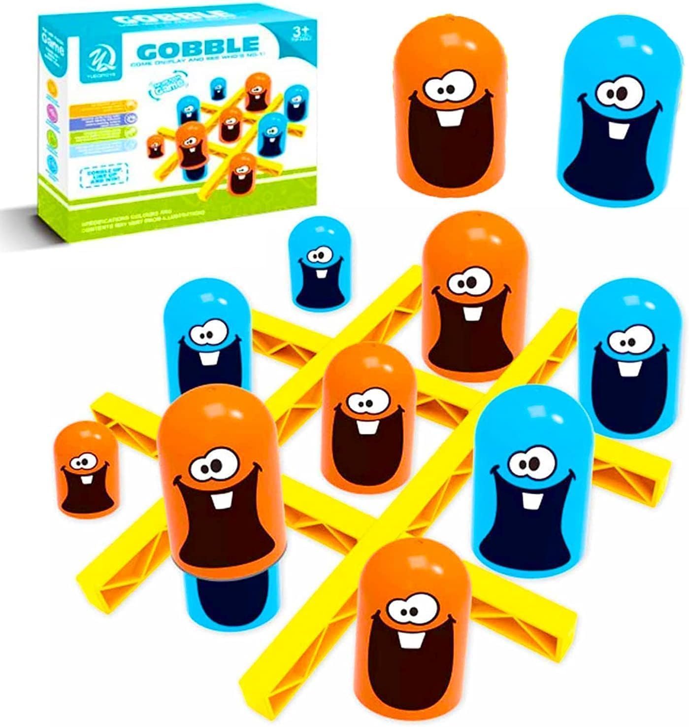 MANAKI Tic Tac Toe Board Game | Learning Toys for 2+ Year Old | Tic Tac Toe Game | Brain Games for Kids 5 Years | Strategy Board Games | Board Games for Adults (Pack of 2)