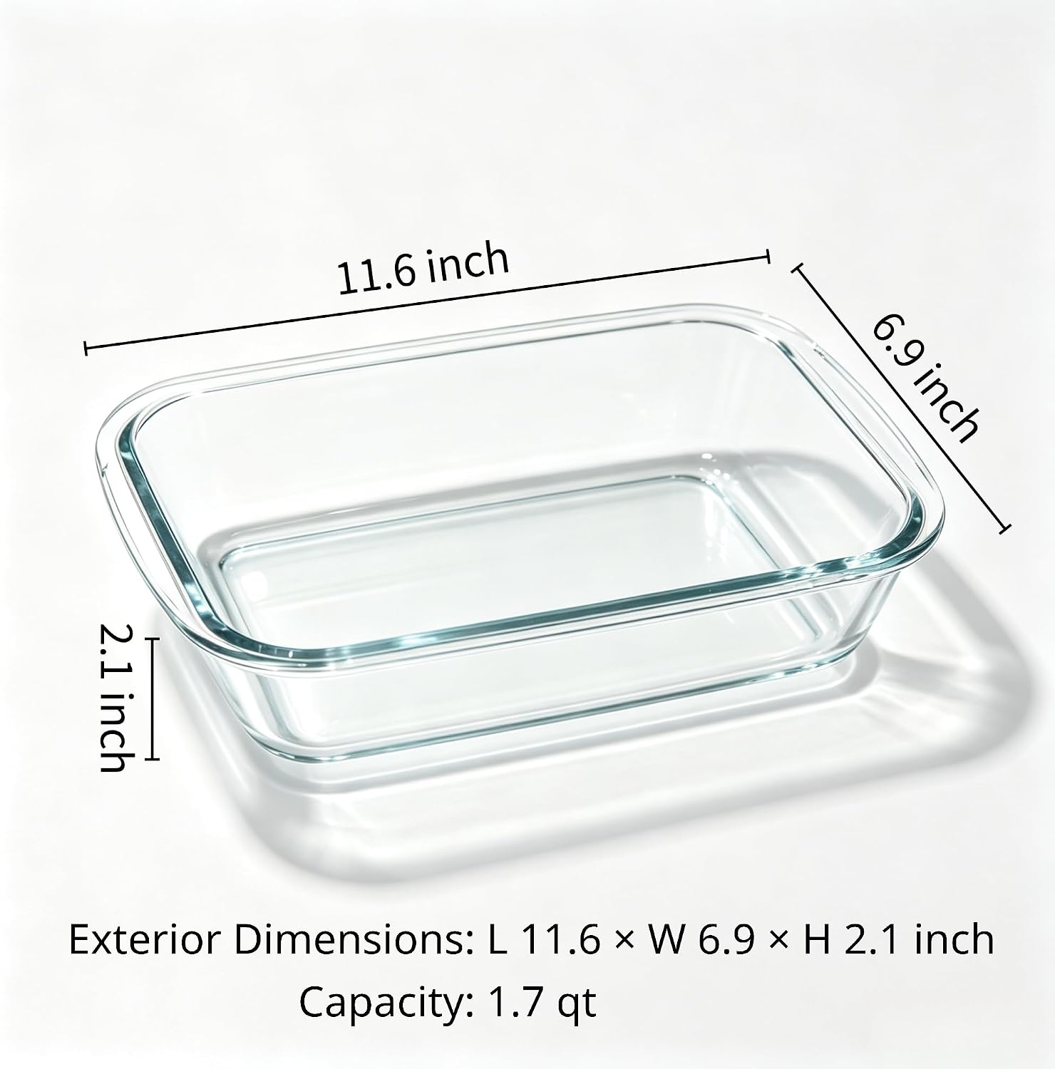 1.7 Quart Glass Baking Dish