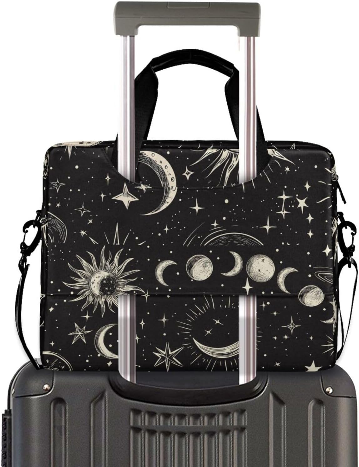 Stars Moon Sun Print Laptop Case 15.6 inch Computer Bag image 4