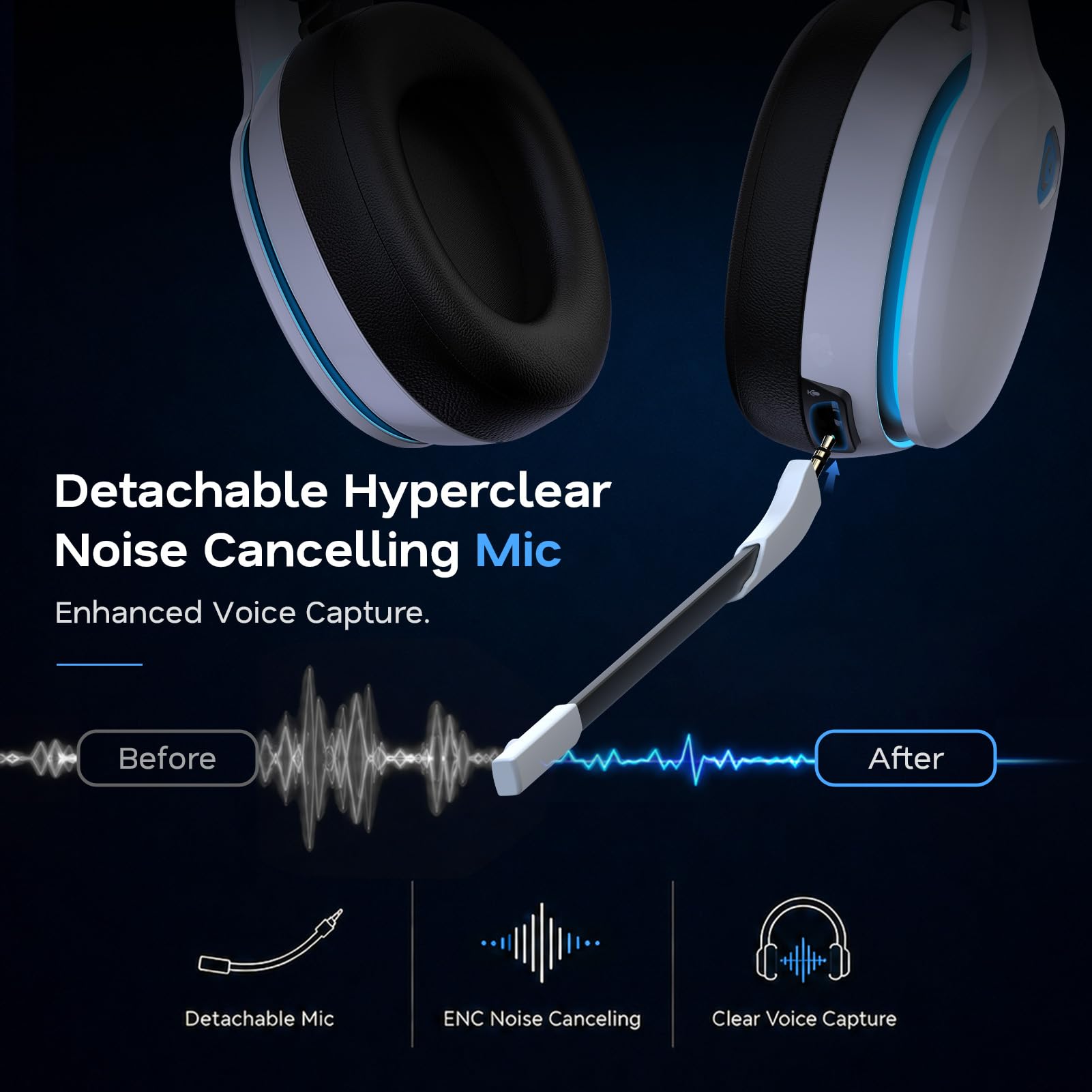 AOC 2.4GHz Wireless Gaming Headset - PS5, PS4, PC, Switch -5 AOC 2.4GHz Wireless Gaming Headset - PS5, PS4, PC, Switch -5