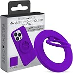FELONY CASE - Neon Pink Ring Grip and Stand - Version 2.0 - Improved Stronger Magnet, Magnetic Phone Ring Holder for MagSafe Compatible iPhone 17,16, 15, 14, 13, 12, Pro Max, Air - Drop Protection