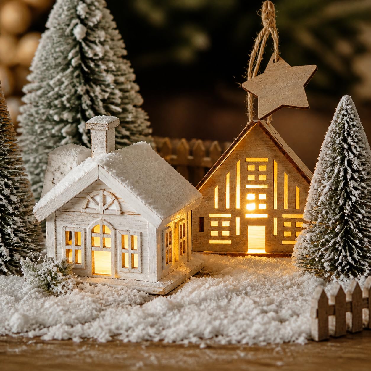 in Legno Luminosa, Set decorativo natalizio composto