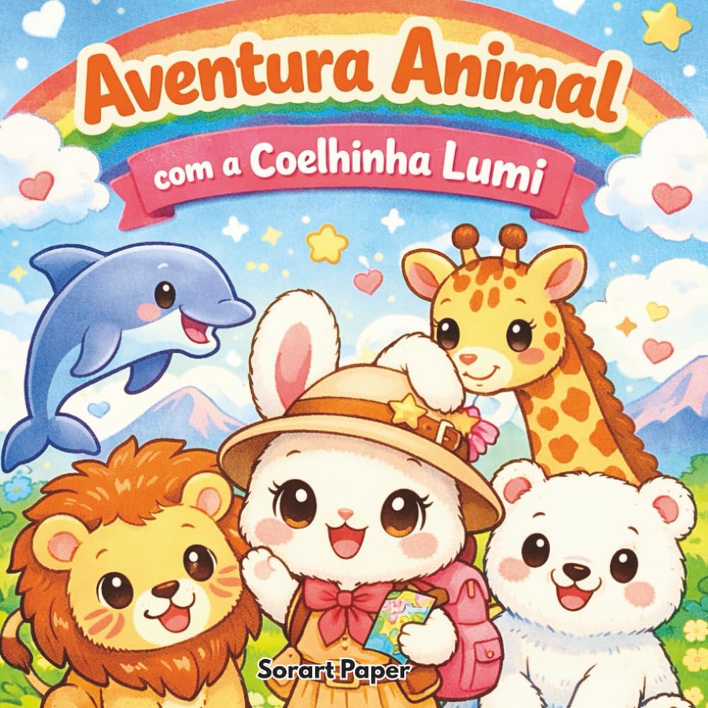 Aventura Animal com a Coelhinha Lumi: Livro de Colorir para Crianças de 4 a 7 Anos