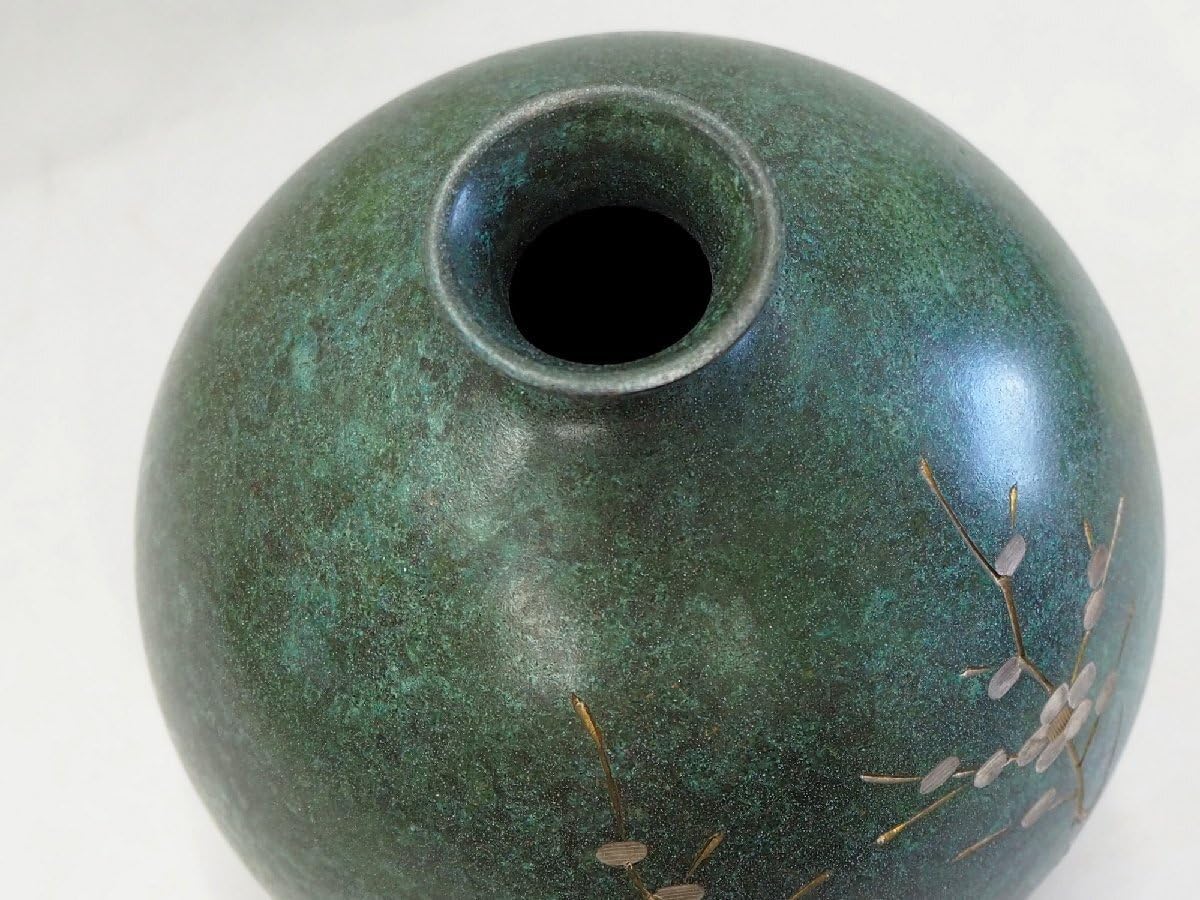 ビンテージ高岡銅器 大角勲銅器銅製置き物富士山金箔