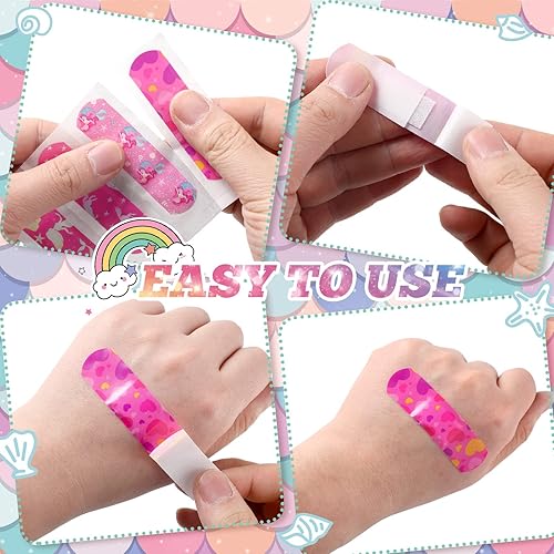 Miniatura 10 de 120 vendajes para niños a granel lindos vendajes flexibles de dibujos animados, impermeables, transpirables, tiras que protegen cortes y rasguños