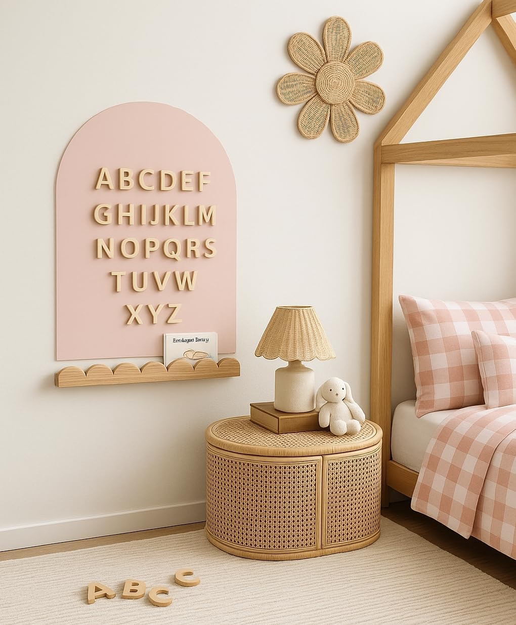 Orelle MagicWall | Magnetic Arch Wall Decal – Repositionable & Renter-Friendly | Peel & Stick Magnetic Wall Decal Chalkboard | Playroom Essentials | Midi 20 x 26” | Pink