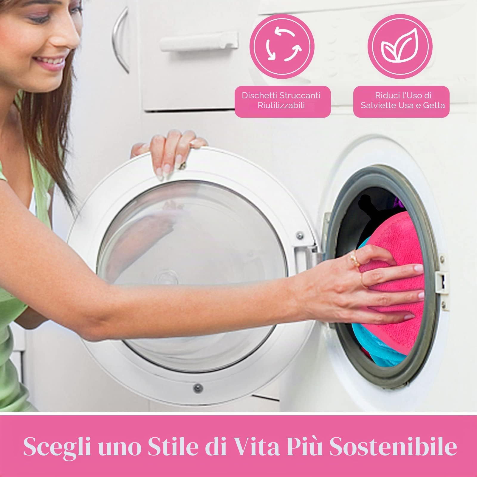 Orighty Salviette Struccanti Confezione da 12 Panni per la rimozione del trucco Dischetti struccanti riutilizzabili Rimuovi istantaneamente lo sporco con solo acqua 5 "x 5"