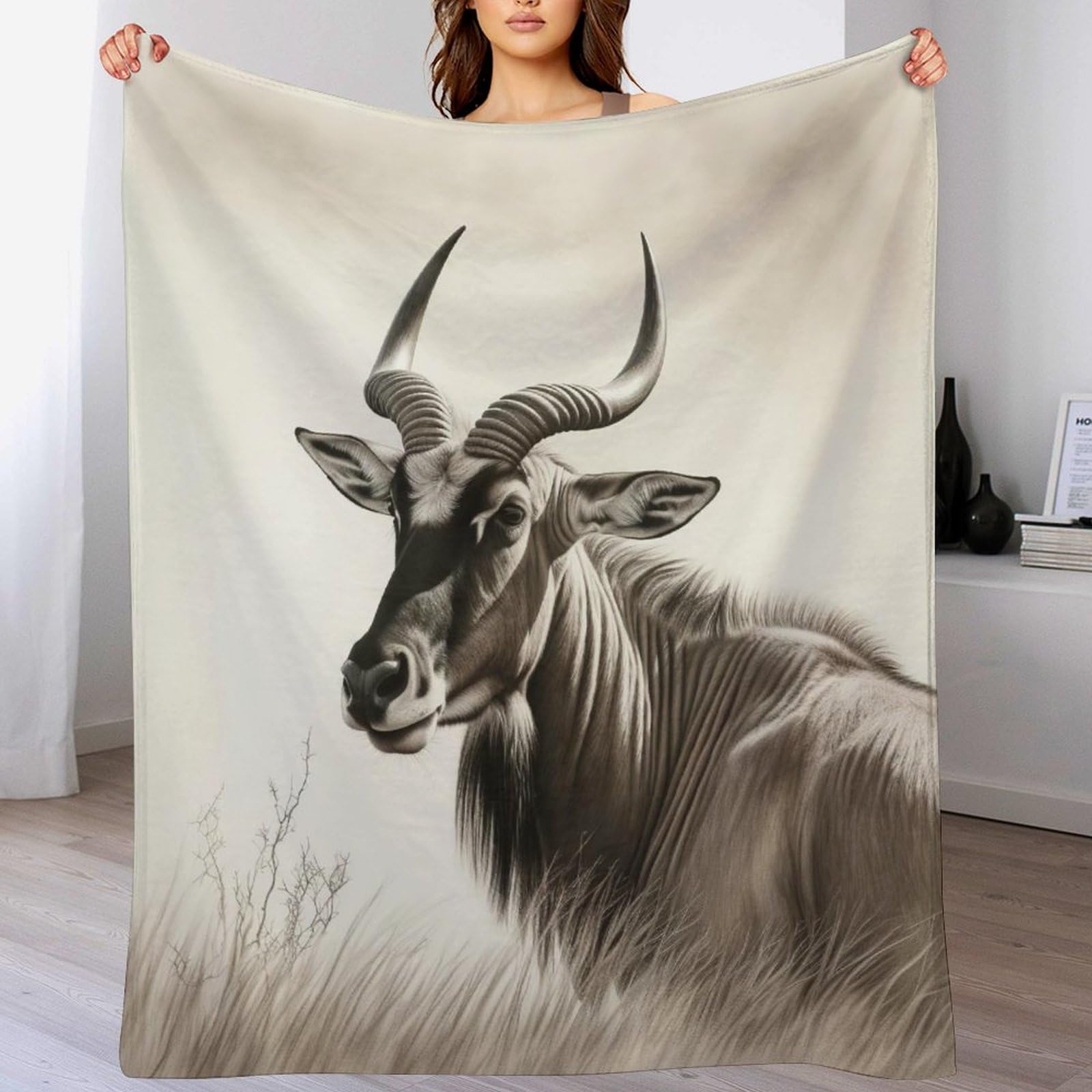 Couverture antilope flanelle idéale pour voyager et cocooner sur le canapé