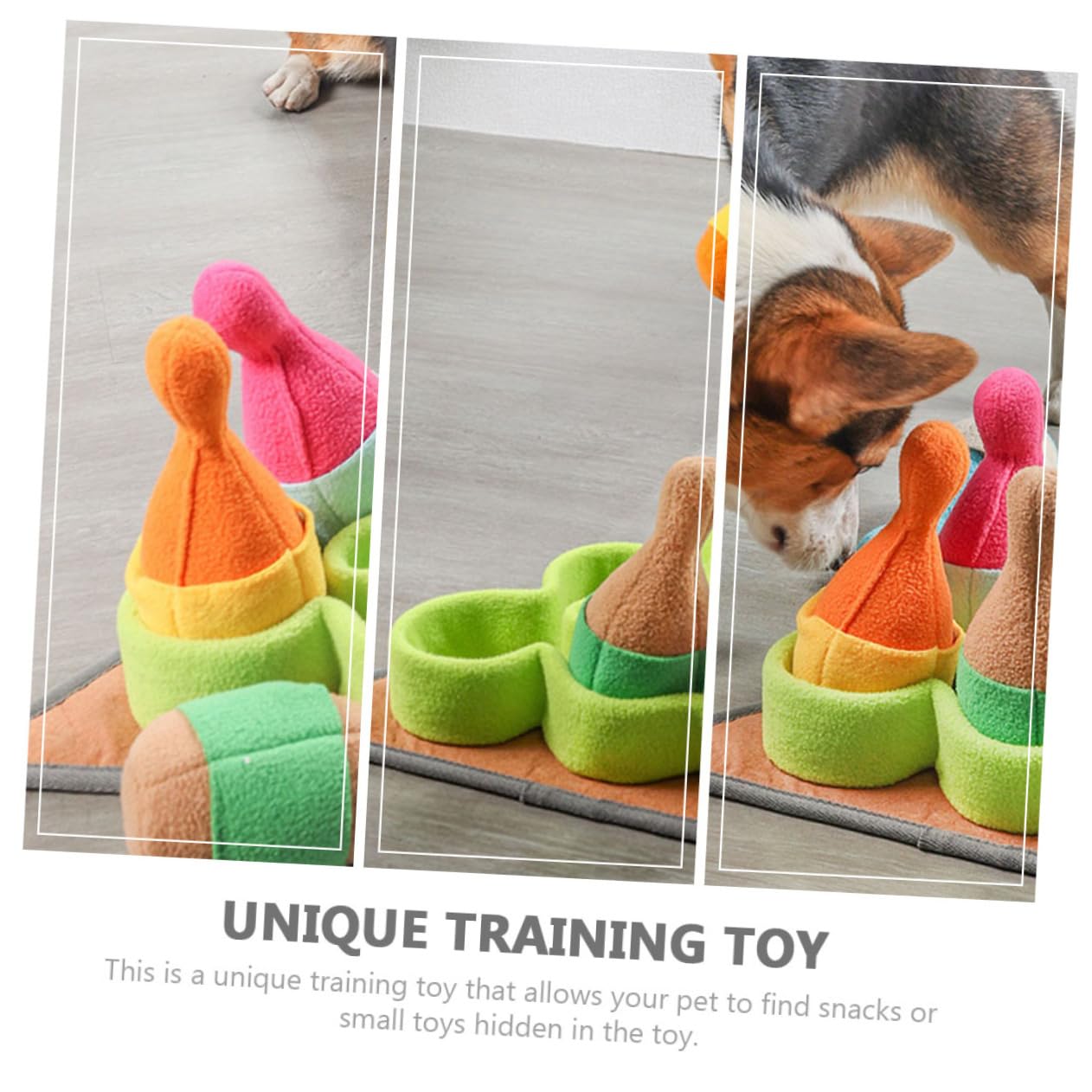 BESPORTBLE Giocattolo per Cani a Forma di Bowling, Tappeto Sensoriale Cane in Pile Polare, per Cercare Snack e Piccoli Giochi, per L'addestramento