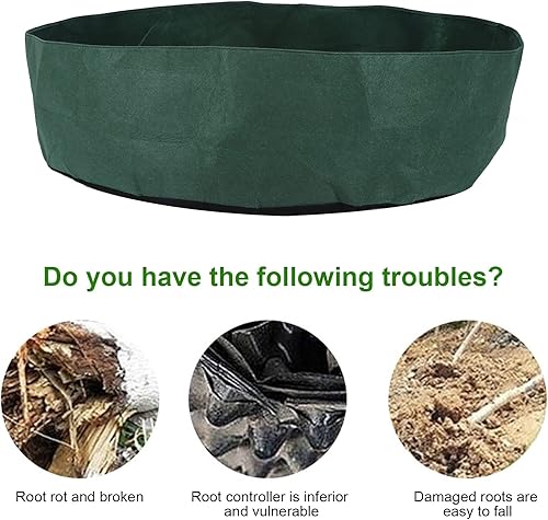 Miniatura 5 de Topyond Bolsas de cultivo, macetas para plantas, macetas de guardería, cama de jardín elevada, bolsa de cultivo redonda, para flores de hierbas,