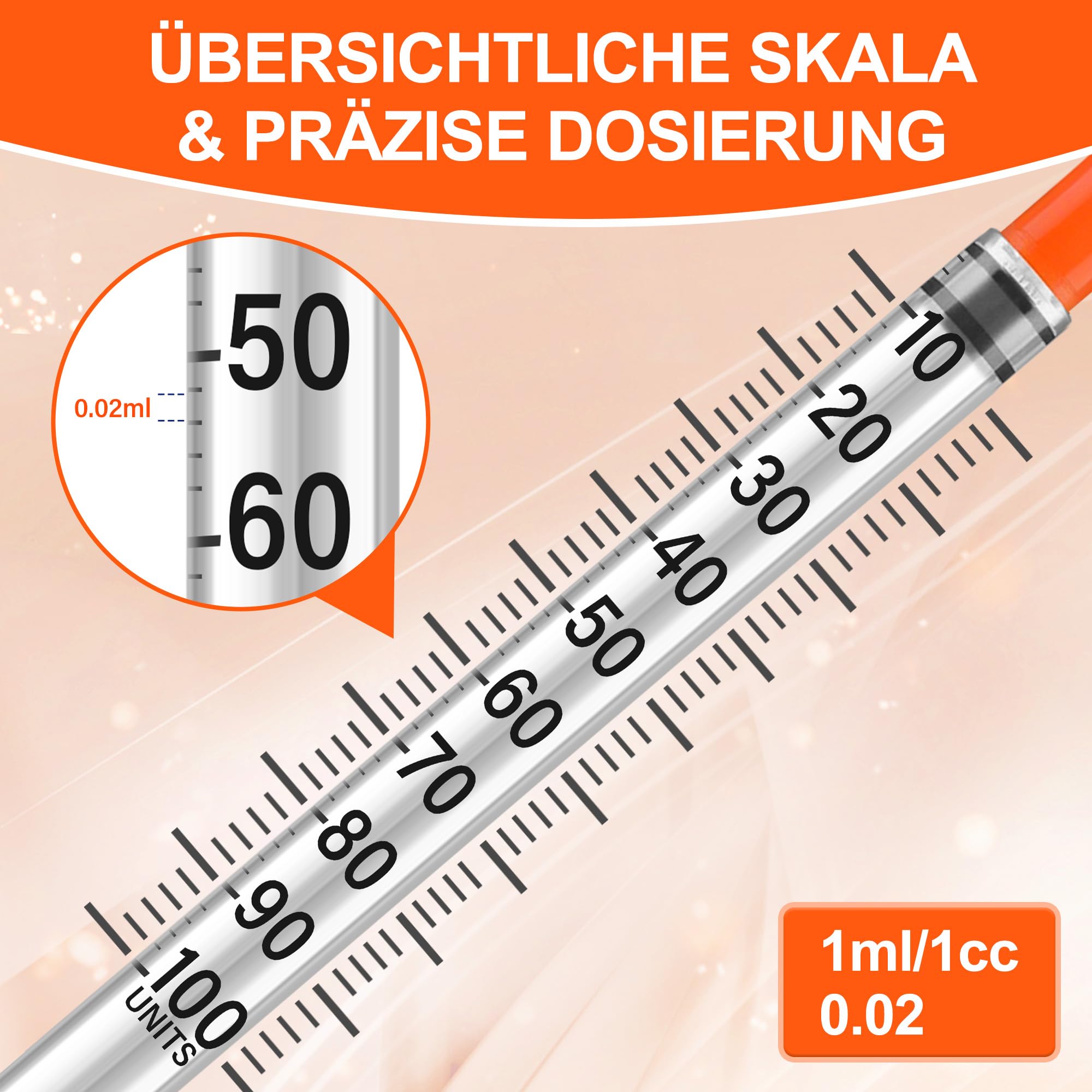 100 Stück 1ml Plastiktube mit 30G*8mm Saugkopf für Flüssigkeitstrennung