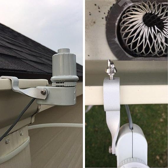 Rain Sensor Gutter Mount Bracket, Fits for Hunter Wireless rain Sensor, Mini Clik, and Solar Sync Sensor -2 Pcs