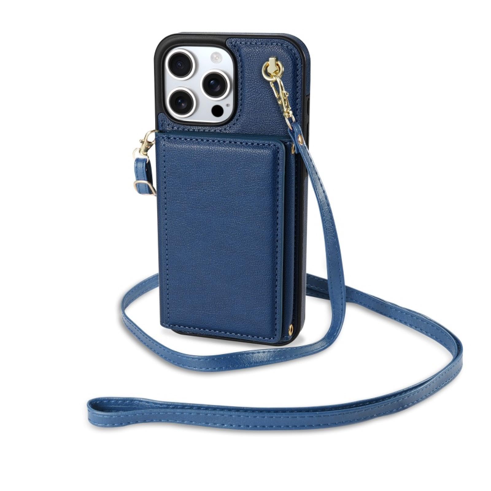 Do iPhone SE 2022 etui na telefon ze skóry crossbody portfel etui na karty z klapką torebka z tyłu (do iPhone SE 2022/niebieski)