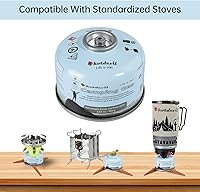 Vista 2 de Hotdevil Recipiente de combustible de isobutano de 100 gramos para estufa de camping Recipiente de combustible de butano y propano para camping