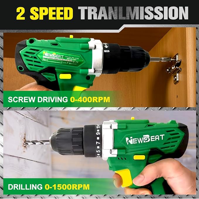 Combo de 2 Taladros Inalámbricos 12V NEWBEAT con 2 Baterías y Cargadores miniatura 4