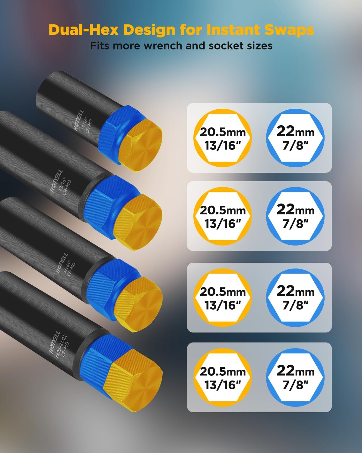 Spline Lug Nut Socket Set, 12-Piece Wheel Lock Removal Tool Kit, Universal 5/6/7/10/12 Spline Locking Lug Nut Master Keys, Cr-Mo Tire & Wheel Tools for Aftermarket Axle Nut