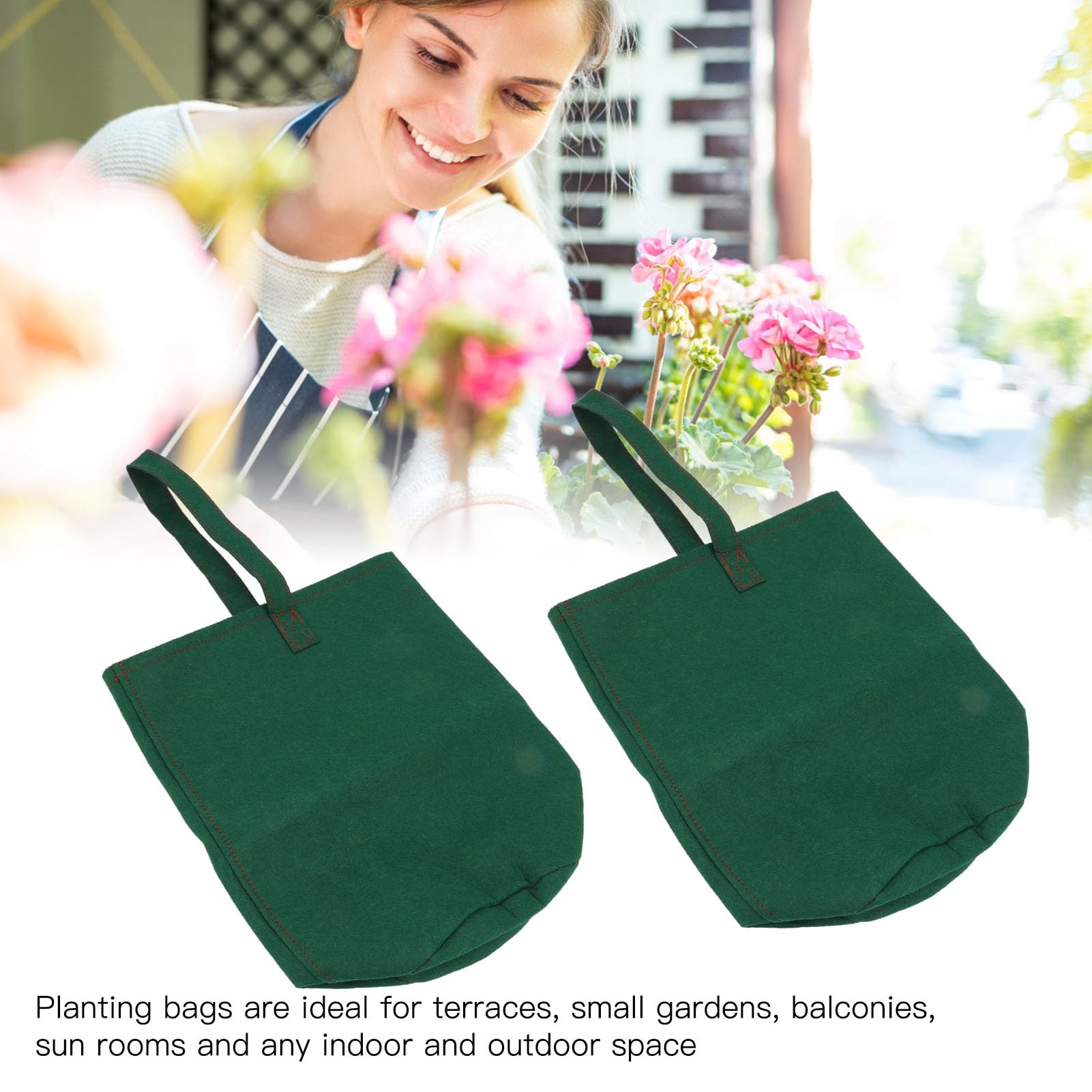 TOPINCN Paquete de 4 Macetas Al Revés, Bolsas de Cultivo para Plantar Tomates y Fresas para Colgar en el Jardín, Bolsa para Colgar Verduras Al Revés