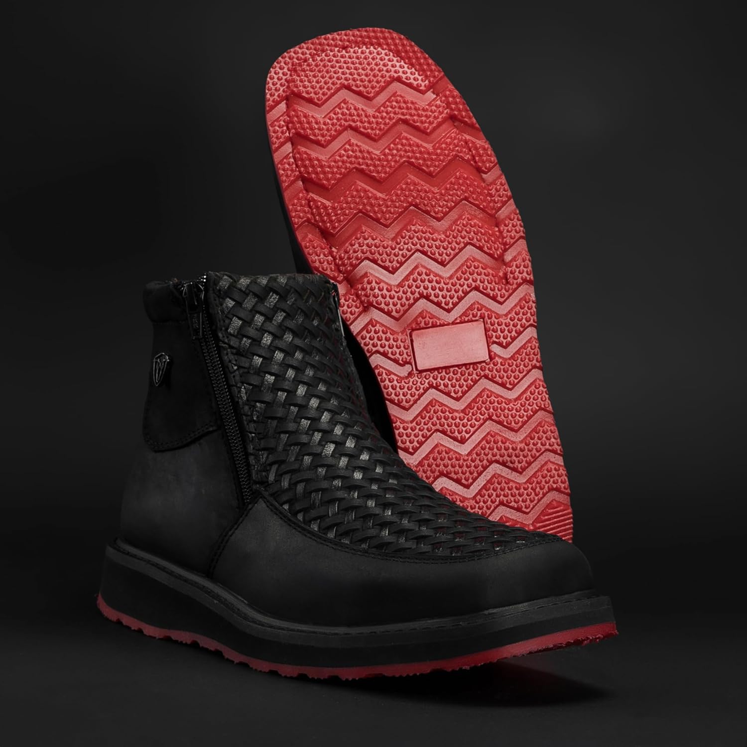 Rodeo Cartie Men's Marcoa Contemporary Basken Woven/Braided Western Shoe Double Zipper Slip resistant - Image 4