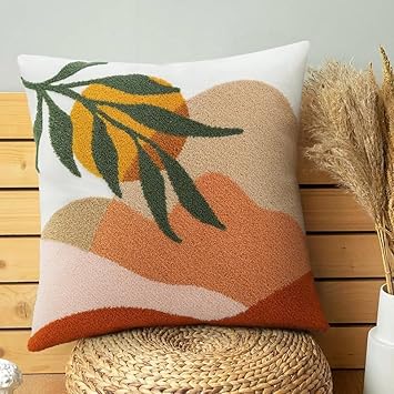 JASEN Abstract Boho Pillow Covers 20x20,Soft Mid Century Mountain Decorative Throw Pillows for Couch Bed Sofa Bedroom Only 1 Pillow Cover