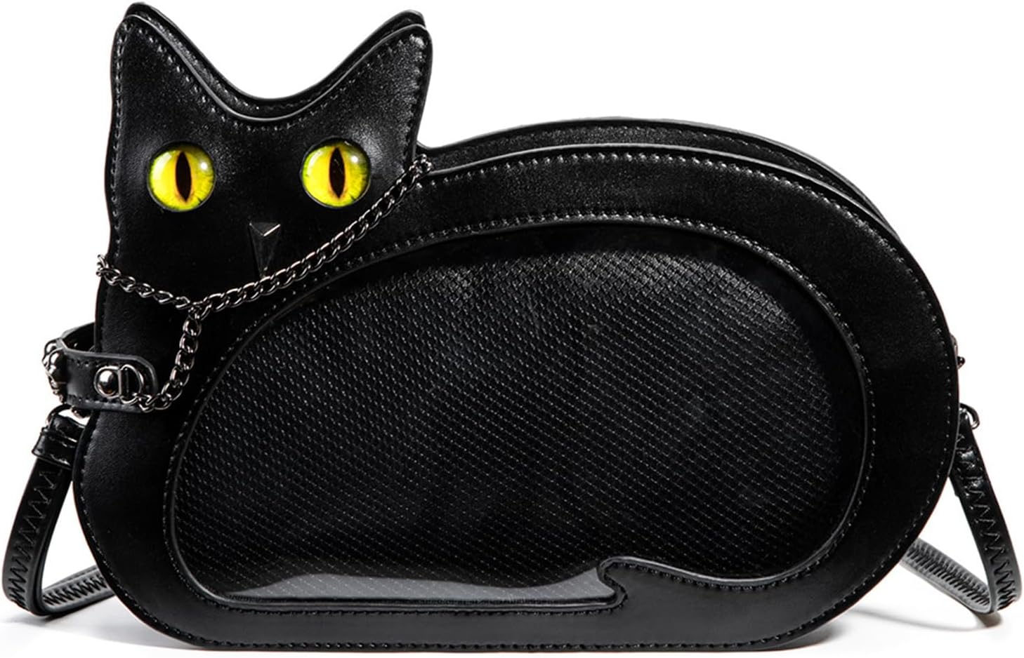 Fashion Cats Shape Crossbody Bag with Adjustable Strap PU Shoulder for Long Wear Comfort Ideal for Anime Enthusiasts Fashion