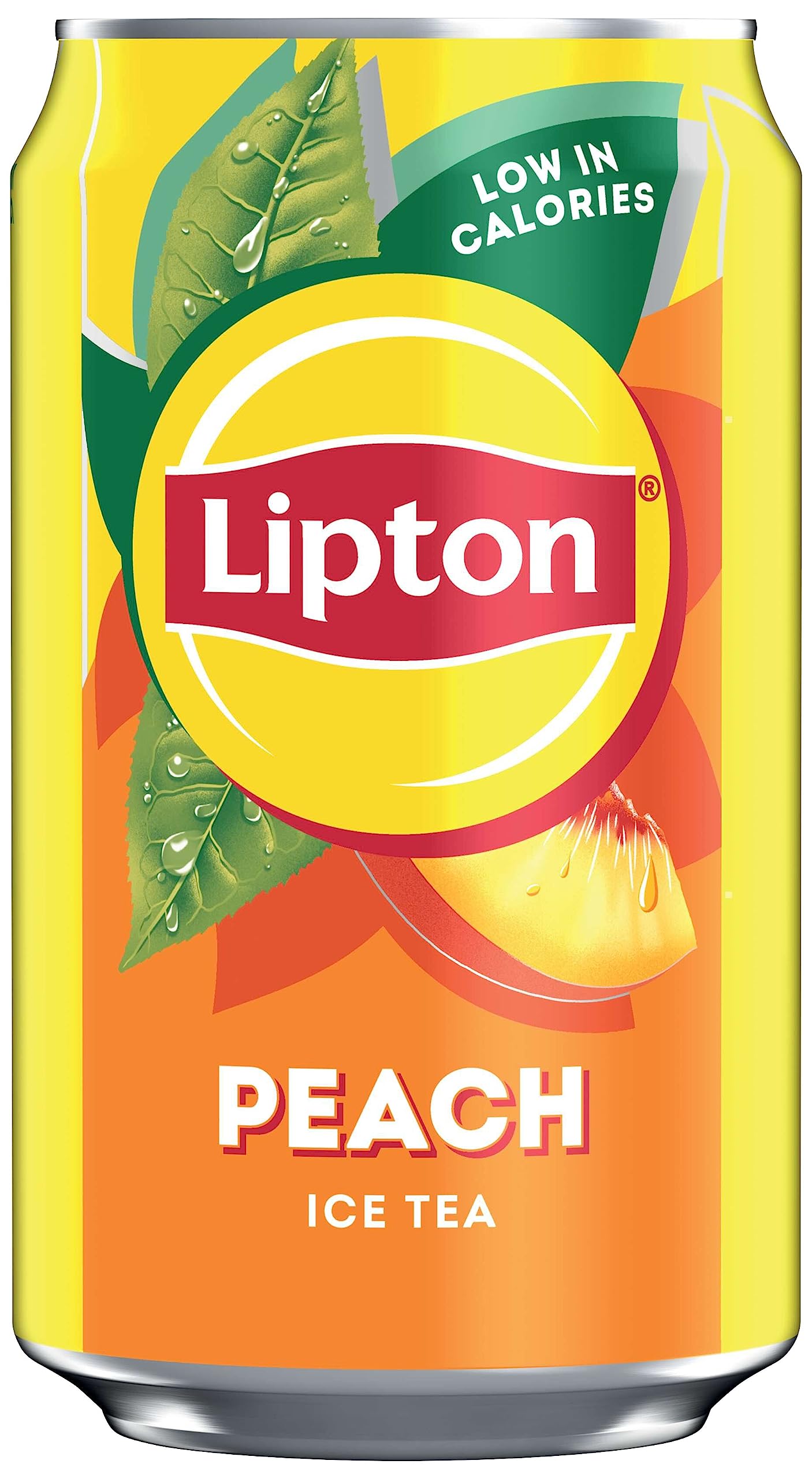 Lipton​ Peach Ice Tea Can 330 ml​, low calorie​ soft drink​, 100% black tea extract​