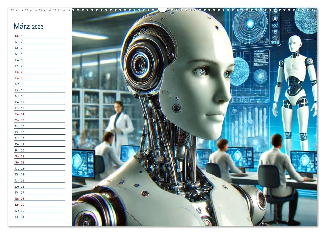 Roboter im Einsatz - Digitale Vernetzung und die Zukunft der Arbeit (hochwertiger Premium Wandkalender 2026 DIN A2 quer), Kunstdruck in Hochglanz: ... von morgen prägen. (CALVENDO Technologie)