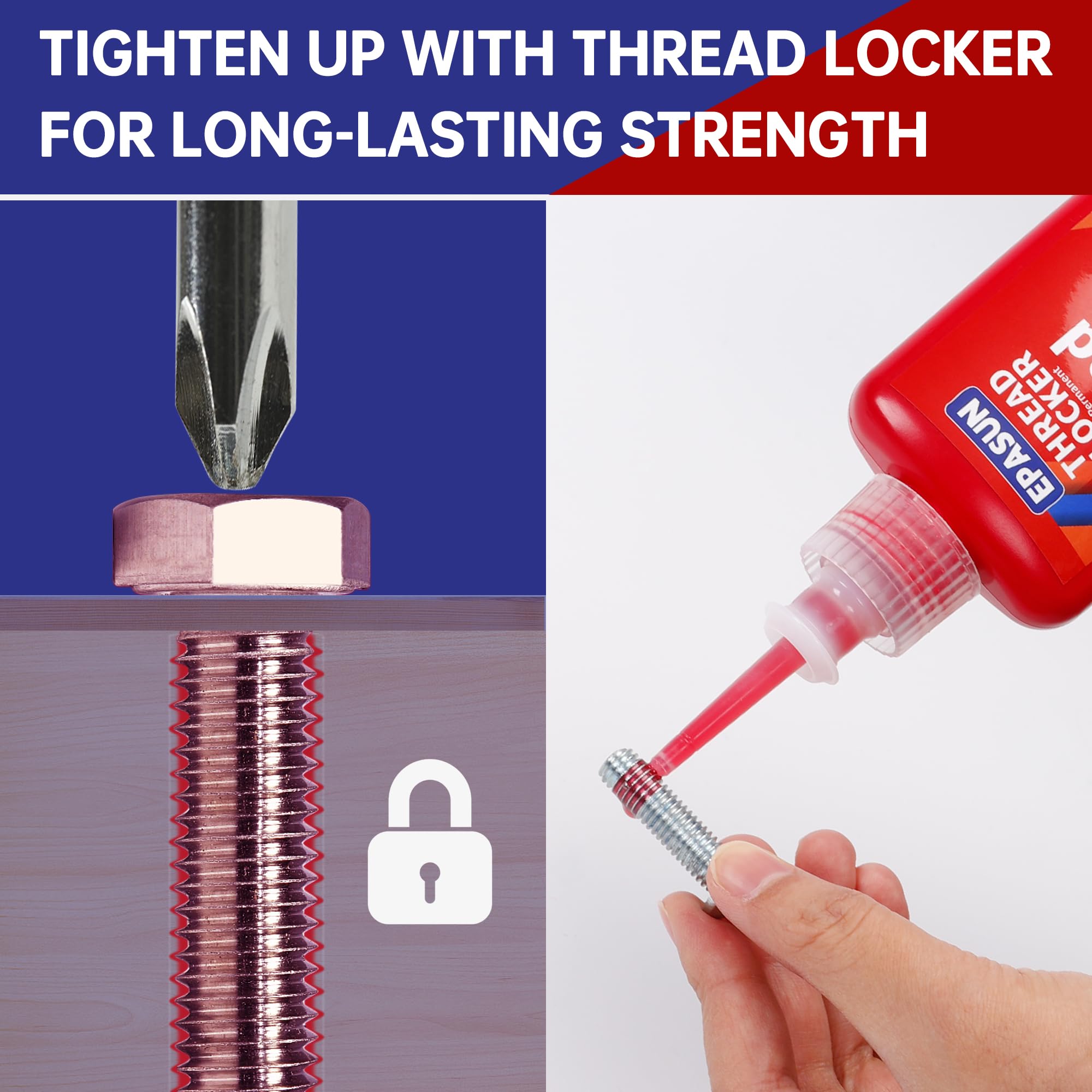 Snapklik.com : 50ml Threadlocker Red H271, Thread Lock Strong Strength ...
