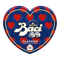 BACI PERUGINA Classico Cioccolatini Fondenti ripieni al Gianduia, Scatola Maxi Cuore San Valentino 150g