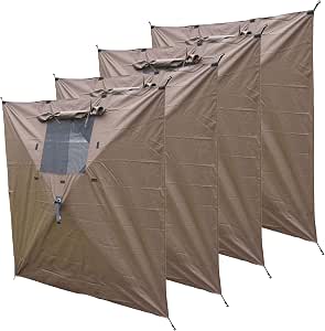 Pare-brise Extérieur Toile Avec Sac De Transport - Protection Vent Et Intimité