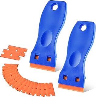 Sponsored Ad - REEVAA Car Vinyl Wrap Tools Razor Blade Scraper Tool With 20PCS Double Edged Plastics Razor Blade Scraper F...