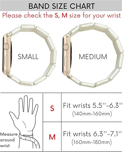 Miniatura 8 de Heesch Correa de reloj de resina elástica mejorada compatible con Apple Watch para mujeres, hombres, correa de reloj de moda con concha de tortuga,