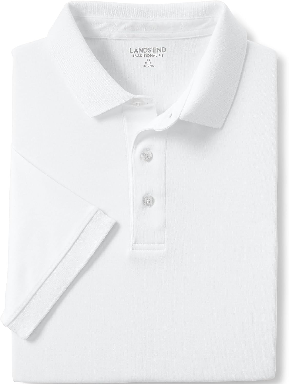 Lands' End Men's Short Sleeve American-Grown Supima Cotton Polo Shirt