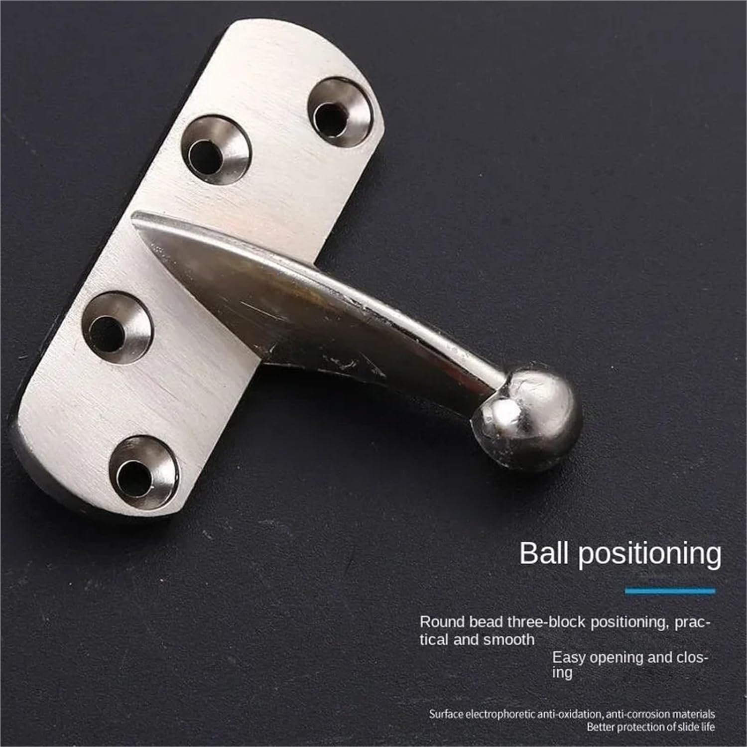 Zinc Alloy Security Door Lock, Heavy Duty Safety Guard Latch with Handle for Home and Hotel Door Protection(C)