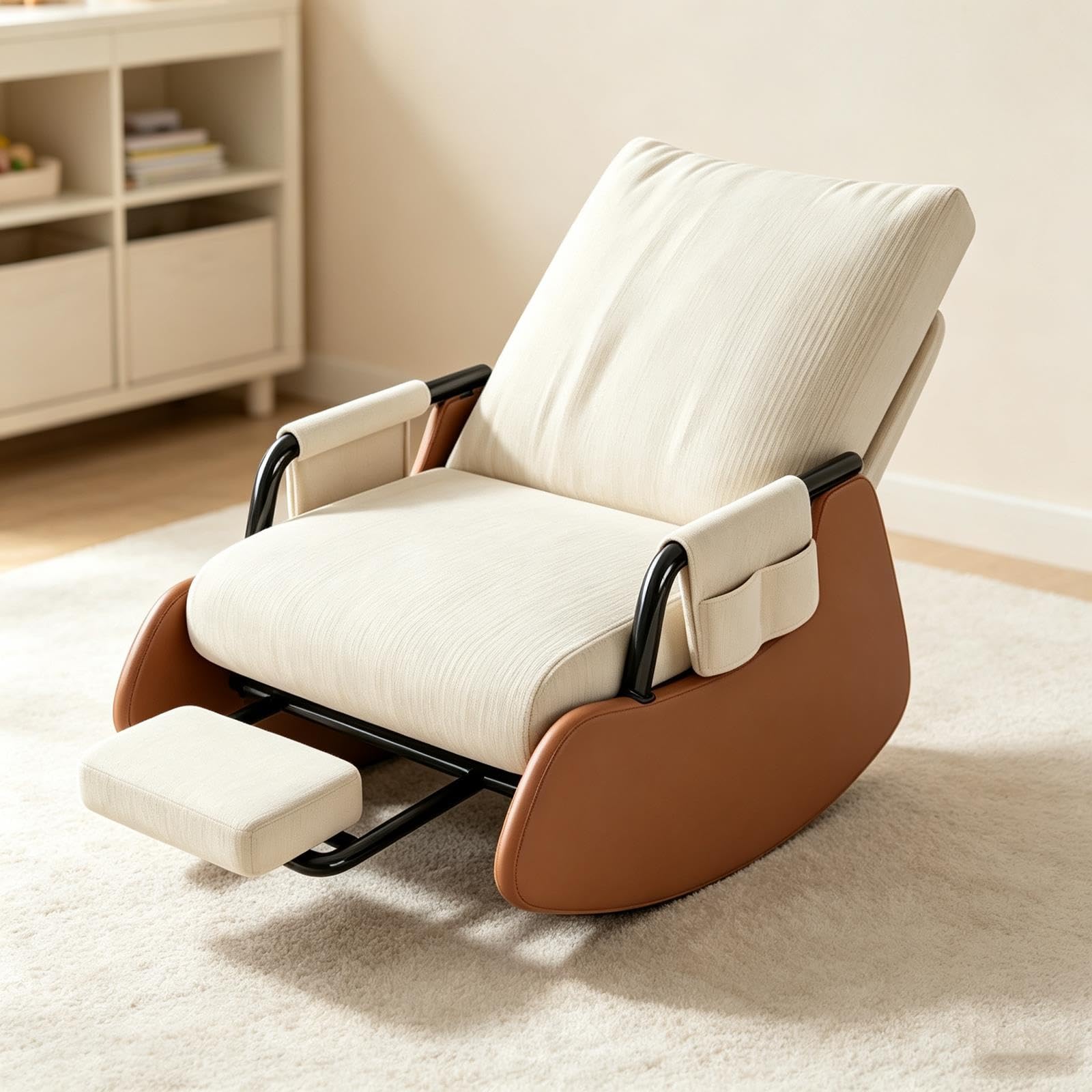 Chaise longue inclinable à bascule avec repose-pieds extensible for la