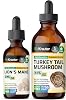 BIO KRAUTER Lion's Mane Tincture 2 Fl. Oz. & Turkey Tail Mushroom Tincture 4 Fl. Oz